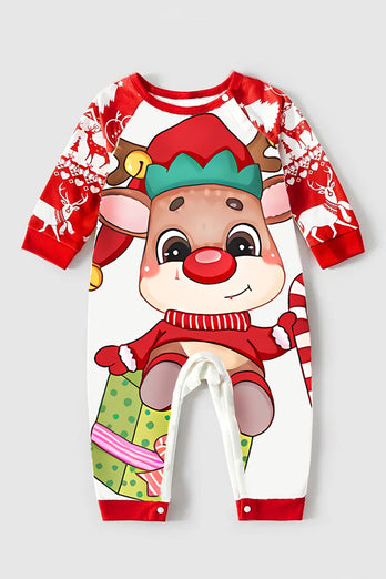 Ensemble pyjama assorti de famille de Noël imprimé Red Deer