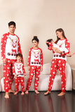 Pyjama de Noël familial imprimé cerf rouge