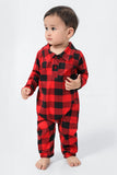Ensemble de pyjamas 2 pièces assortis à la famille de Noël à carreaux rouges