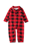 Ensemble de pyjamas 2 pièces assortis à la famille de Noël à carreaux rouges