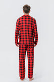 Ensemble de pyjamas 2 pièces assortis à la famille de Noël à carreaux rouges