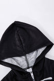 Family Cozy Skeleton Noir Imprimé Zip Up Hoodie Grenouillère