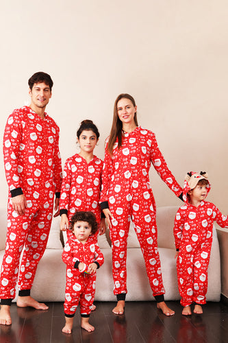 Pyjama imprimé Père Noël rouge famille