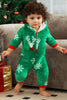 Charger l&#39;image dans la galerie, Noël famille vert flanelle flocon de neige cache-couche pyjama