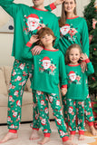 Père Noël vert et cerf Noël famille pyjama assorti ensemble