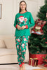 Charger l&#39;image dans la galerie, Père Noël vert et cerf Noël famille pyjama assorti ensemble