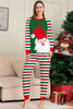 Charger l&#39;image dans la galerie, Ensemble de pyjamas de famille Père Noël père Noël à rayures vertes et rouges