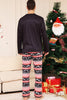 Charger l&#39;image dans la galerie, Ensemble de pyjamas assortis de la famille de cerfs noirs et flocons de neige de Noël