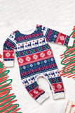 Ensemble de pyjamas de sapin de Noël de la famille rouge vert