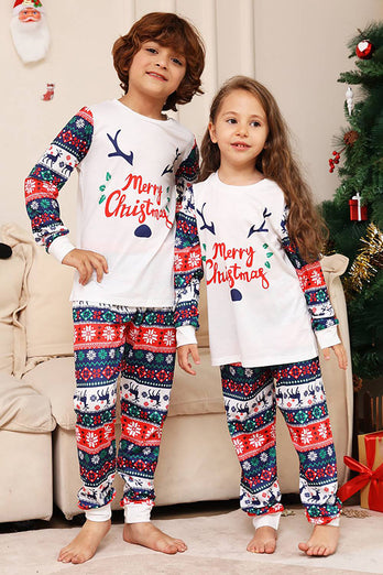 ZAPAKA Noël blanc et arbre motif famille pyjama assorti ensemble