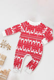 Ensemble de pyjamas de sapin de Noël de la famille rouge vert