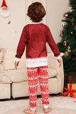 Ensemble pyjama assorti familial de Noël bonhomme de neige rouge