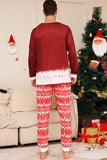 Ensemble pyjama assorti familial de Noël bonhomme de neige rouge