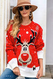 Pull de flocon de neige noir renne de Noël noir