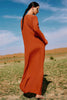 Charger l&#39;image dans la galerie, Cou Sangle Couture Orange Robes Caftan