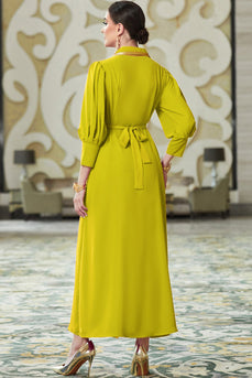 Abaya Soirée Party Maxi Robes Femmes Vêtements Islamiques Robe Arabe Belinturée