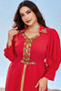Charger l&#39;image dans la galerie, Abaya Soirée Party Maxi Robes Femmes Vêtements Islamiques Robe Arabe Belinturée