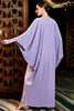 Charger l&#39;image dans la galerie, Elégante Kaftan Soirée Maxi Robe Contraste Paillettes Batwing Manche Abaya