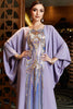 Charger l&#39;image dans la galerie, Elégante Kaftan Soirée Maxi Robe Contraste Paillettes Batwing Manche Abaya