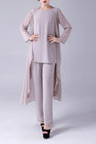Abricot Manches Longues 3 Pièces Mère de la Mariée Pantalons Costumes