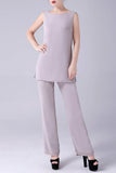Abricot Manches Longues 3 Pièces Mère de la Mariée Pantalons Costumes