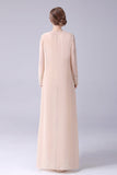 Champagne Long Coat 3 Pièces Mère de la mariée Pantalon Costumes
