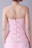 Rose 3 Pièces Dentelle Manteau Mère de la Mariée Pantalon Costumes
