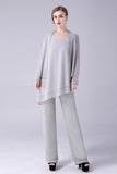 Combinaison/Pantalon sépare Scoop Cheville Longueur Mousseline de soie Mère de la robe de mariée
