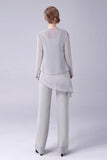 Combinaison/Pantalon sépare Scoop Cheville Longueur Mousseline de soie Mère de la robe de mariée