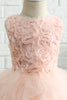 Charger l&#39;image dans la galerie, Robe de fille rose pâle sans manches flower