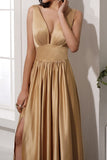 Robe longue en satin