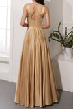 Robe longue en satin