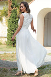 Robe blanche longue dentelle