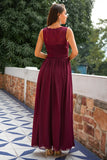 Robe de demoiselle d'honneur bordeaux Longue