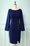 Robe Mère de Mariée Bleu Foncé