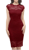 Robe Bodycon en dentelle de raisin
