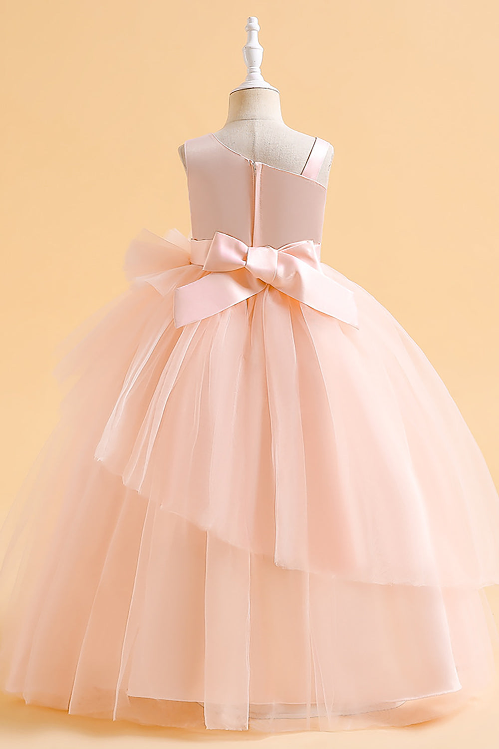 Robe fille sans manches vert foncé A Line