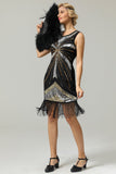 Robe Flapper Noire 1920s