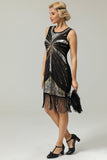 Robe Flapper Noire 1920s