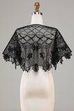 Paillettes Black Glitter 1920s Cape avec perles