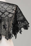 Paillettes Black Glitter 1920s Cape avec perles