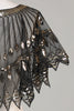 Charger l&#39;image dans la galerie, Paillettes noires paillettes 20 Cap avec perles