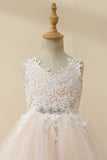 Champagne Beaded Tulle Flower Girl Robe