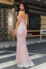 Charger l&#39;image dans la galerie, Robe de bal corset à paillettes roses