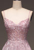 Charger l&#39;image dans la galerie, Glitter Spaghetti Straps Fard à joues robe de Soirée avec perles