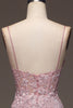 Charger l&#39;image dans la galerie, Glitter Blush sirène bretelles spaghetti longue robe de soirée avec perles