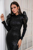 Robe de fête Bodycon à paillettes noires