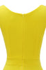 Charger l&#39;image dans la galerie, Robe jaune col V années 1950