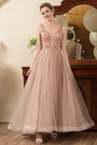 Blush Perle A Ligne Robe de soirée scintillante