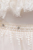 Charger l&#39;image dans la galerie, Pink Illusion Round Neck Flower Girl Robe avec dentelle